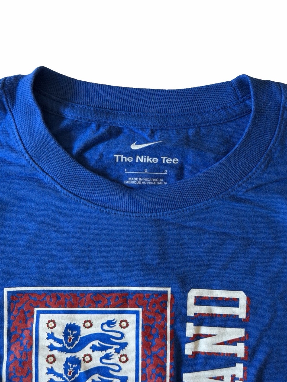 Nike Boy’s Blue England National Team Football T-Shirt - Picture 3 of 4